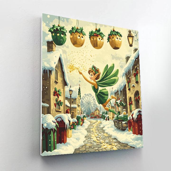 Tinker Bell Holiday Lanterns Number painting