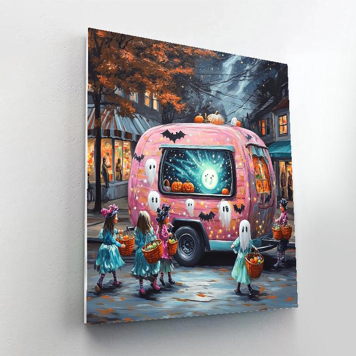 Trick Or Treat Caravan Spooky Edition Numbered painting kits