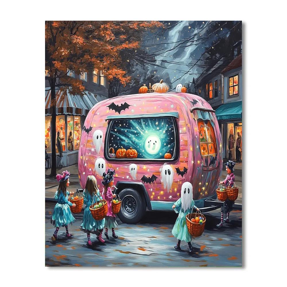 Trick Or Treat Caravan Spooky Edition Numbered painting kits