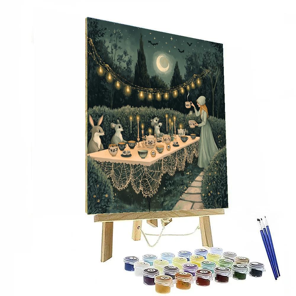 Ghostly Tea Party At Dusk Paint by numbers kits