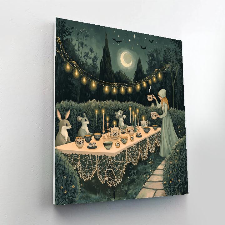 Ghostly Tea Party At Dusk Paint by numbers kits