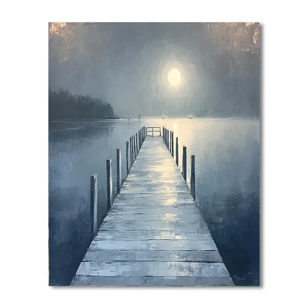 Whistler Inspired Moonlit Wharf paint by color