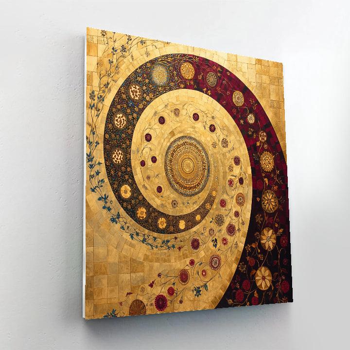Gustav Klimt Inspired Golden Floral Symphony Numbered painting kits