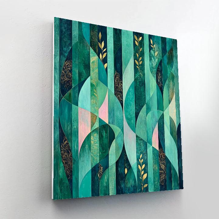 Gustav Klimt Inspired Emerald Mosaic Dream Painting by numbers kit