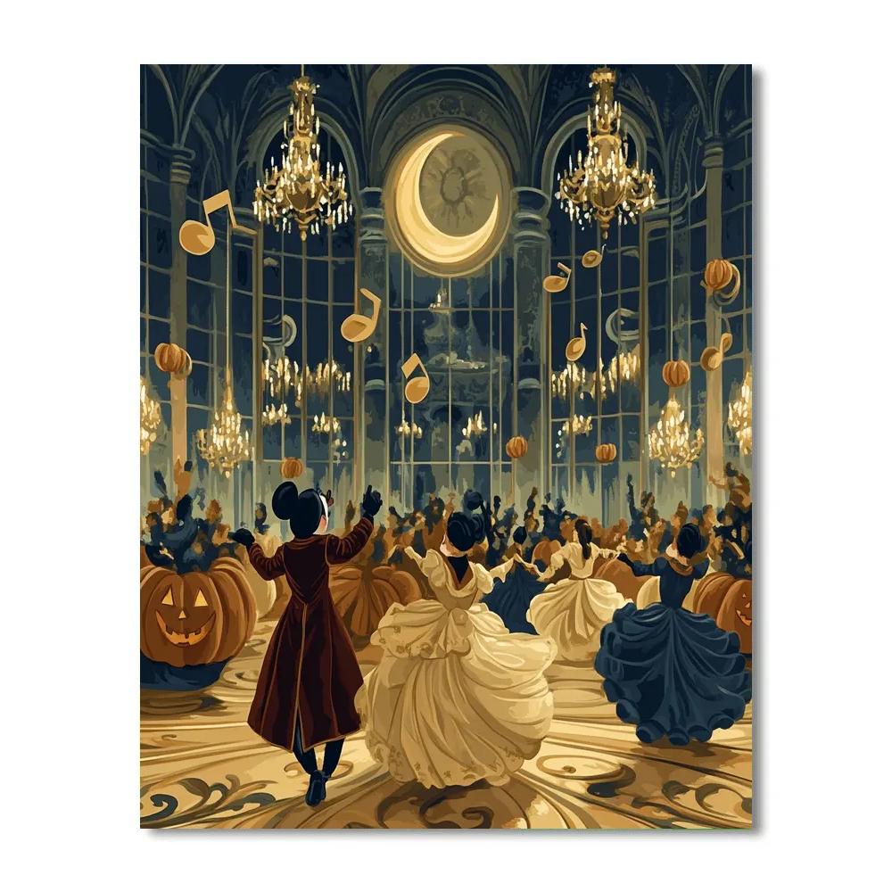 Midnight Ballroom With Enchanted Masks paint by color