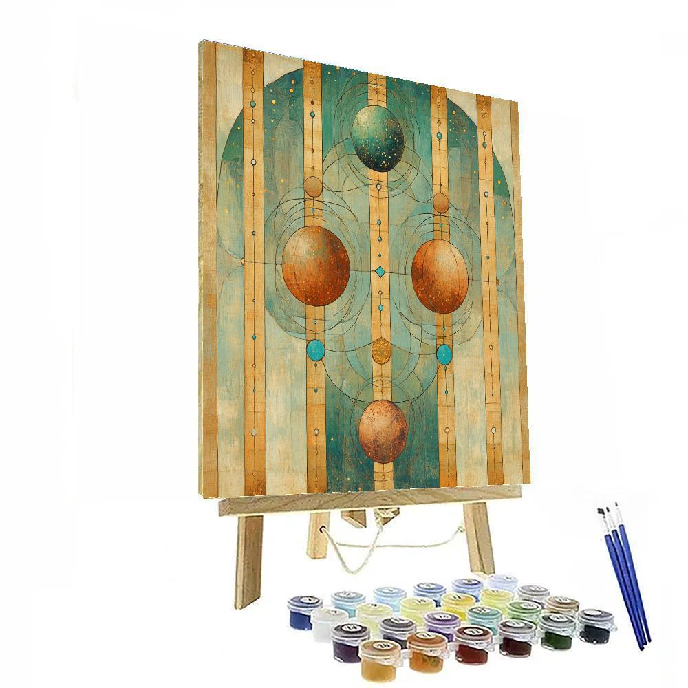 Gustav Klimt Inspired Celestial Orchard Pattern DIY paint by numbers