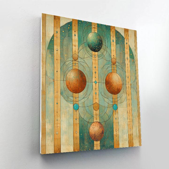 Gustav Klimt Inspired Celestial Orchard Pattern DIY paint by numbers