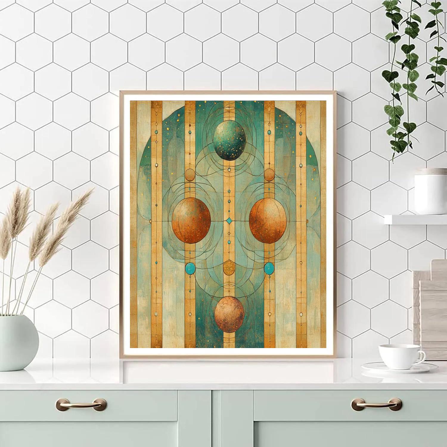 Gustav Klimt Inspired Celestial Orchard Pattern DIY paint by numbers