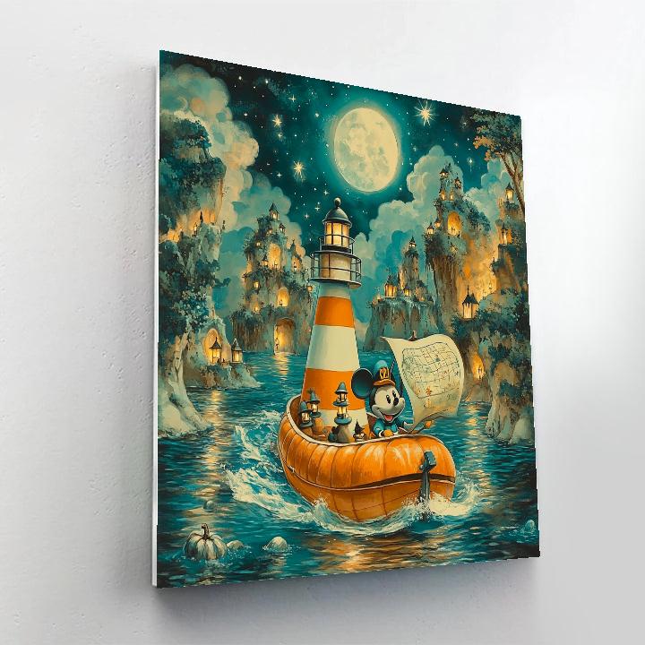 Pumpkin Lighthouse Voyage Painting by numbers kit