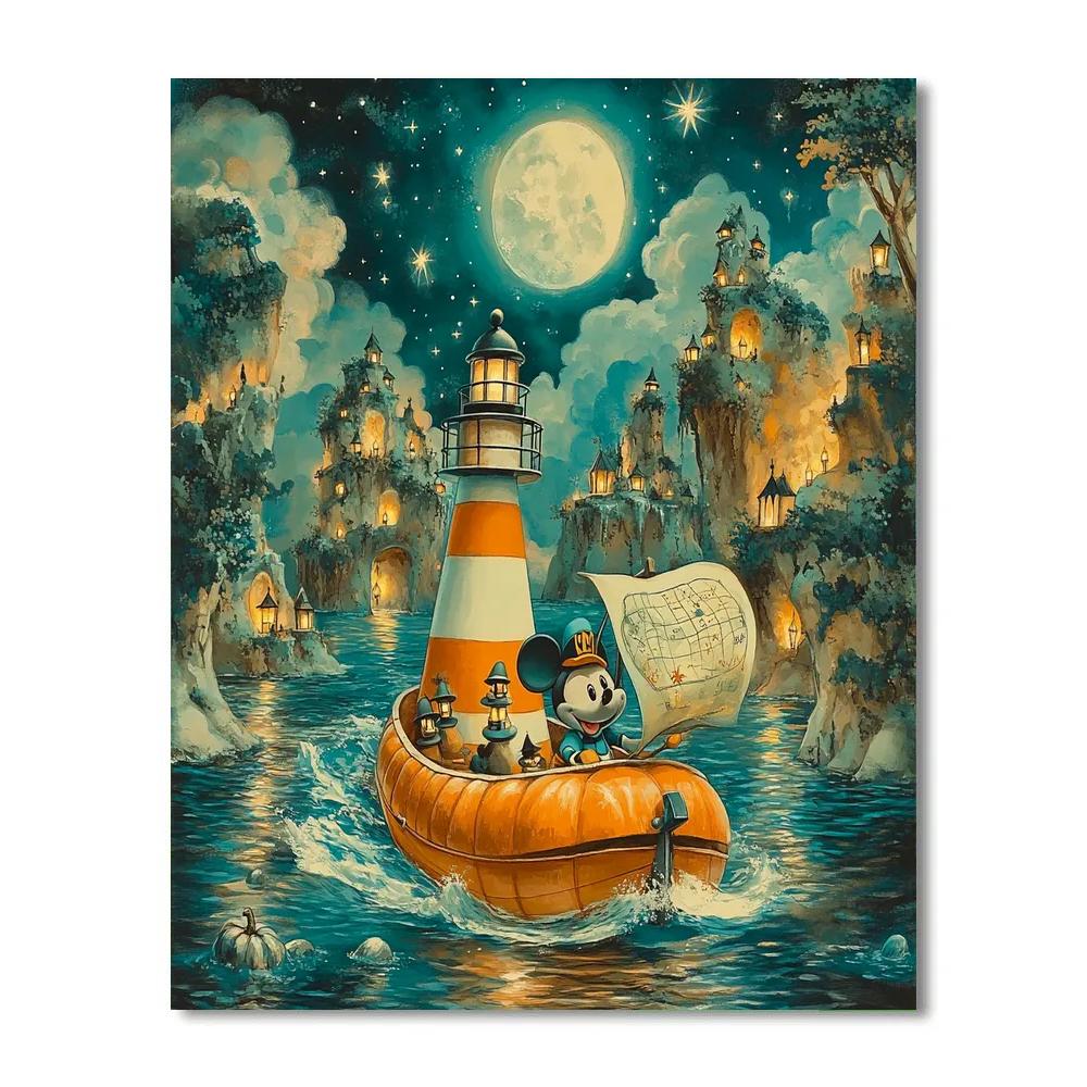 Pumpkin Lighthouse Voyage Painting by numbers kit