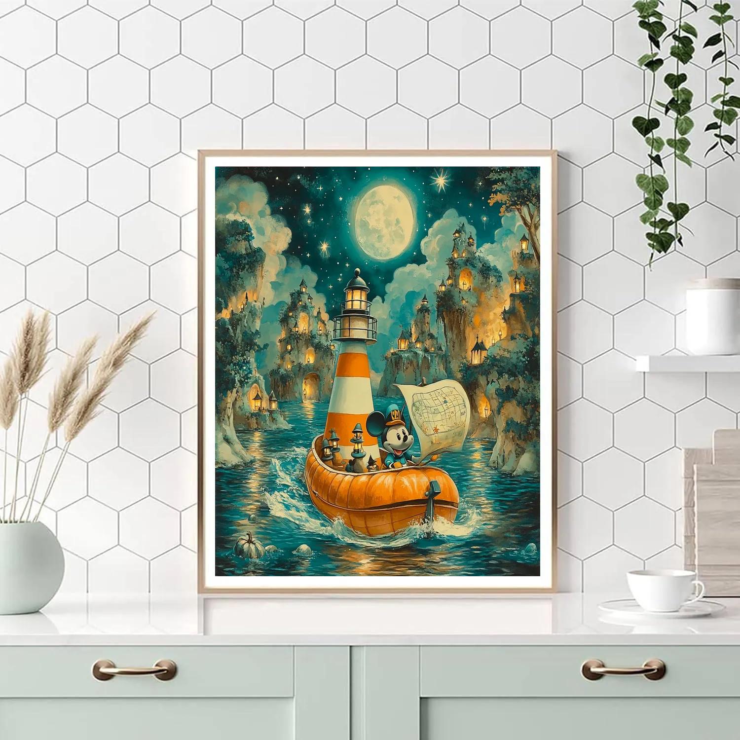 Pumpkin Lighthouse Voyage Painting by numbers kit