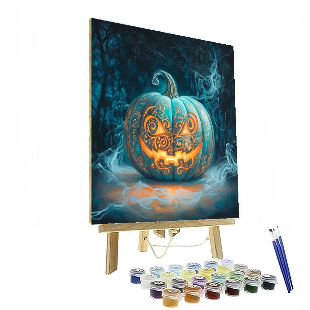Enchanted Pumpkin Lantern Spooky paint by number