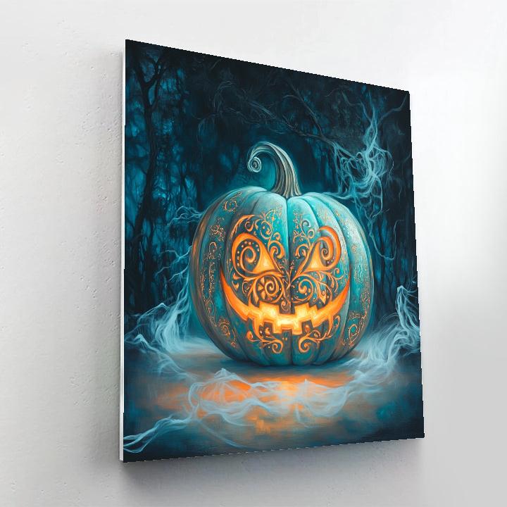 Enchanted Pumpkin Lantern Spooky paint by number