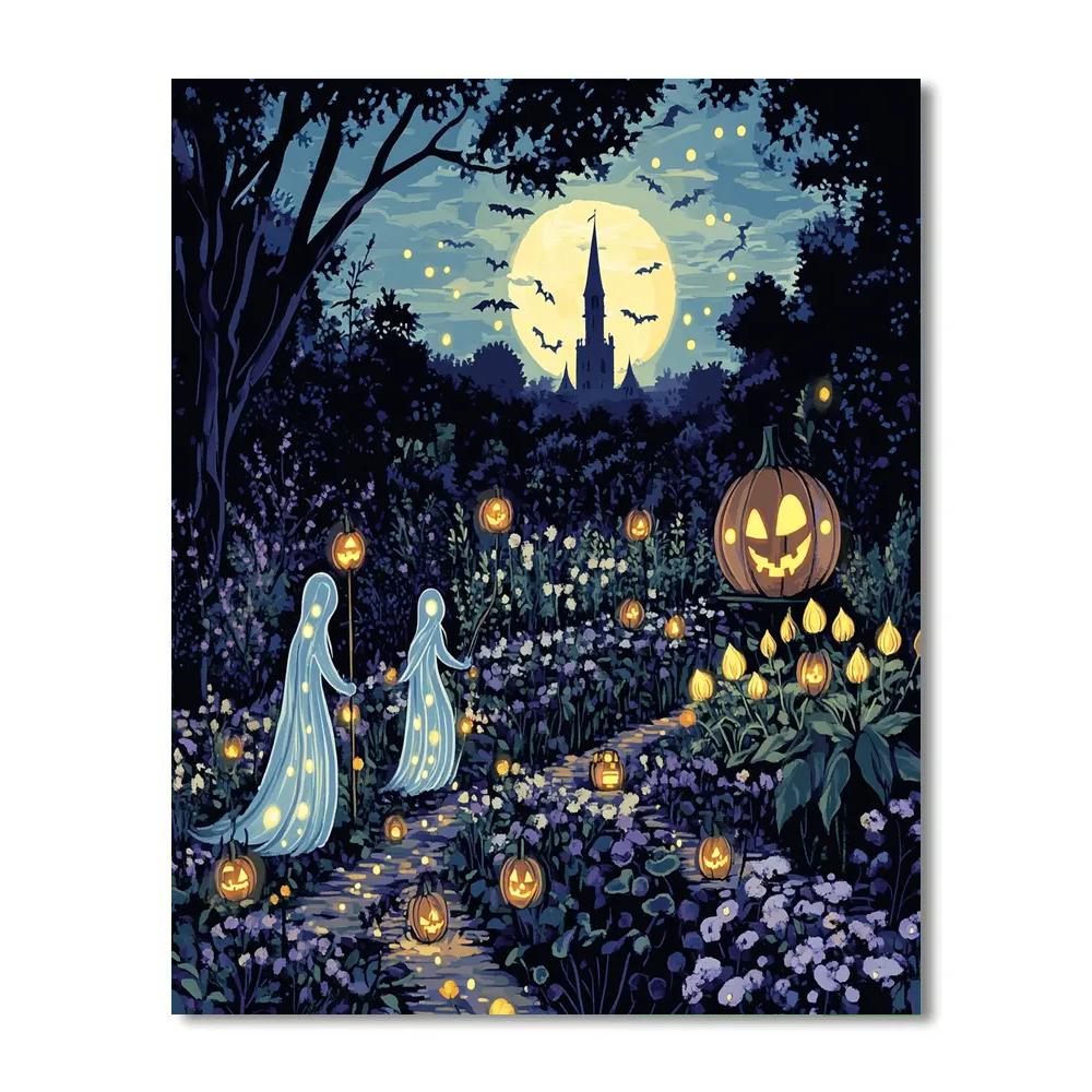 Moonlit Garden Of Friendly Specters painting number kit
