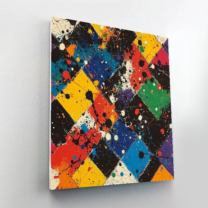 Jackson Pollock Inspired Colorful Abstract Patterns DIY paint by numbers