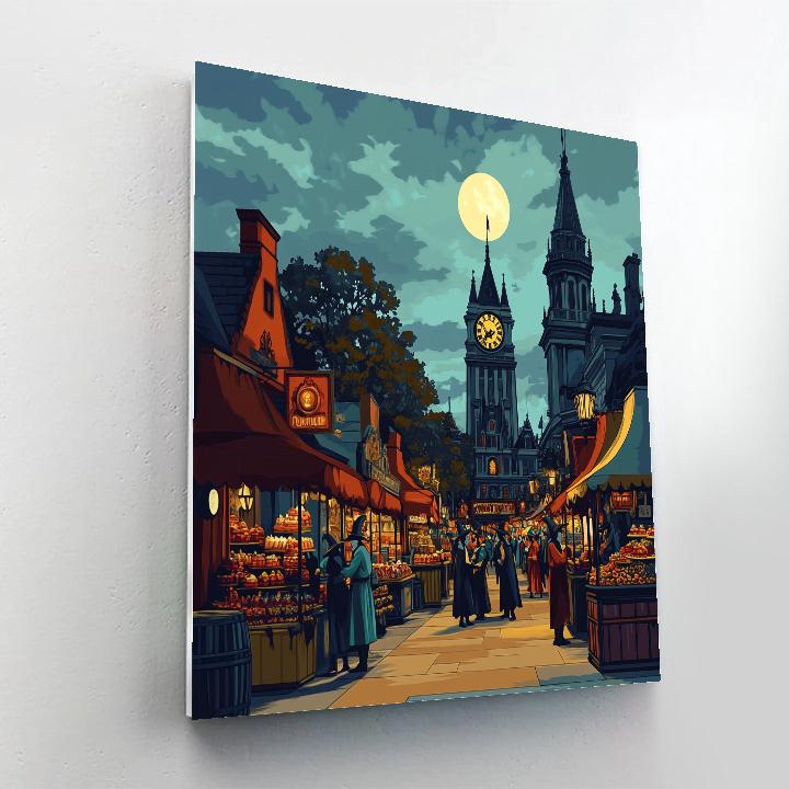 Clocktower Phantom Street Market Painting by numbers kit