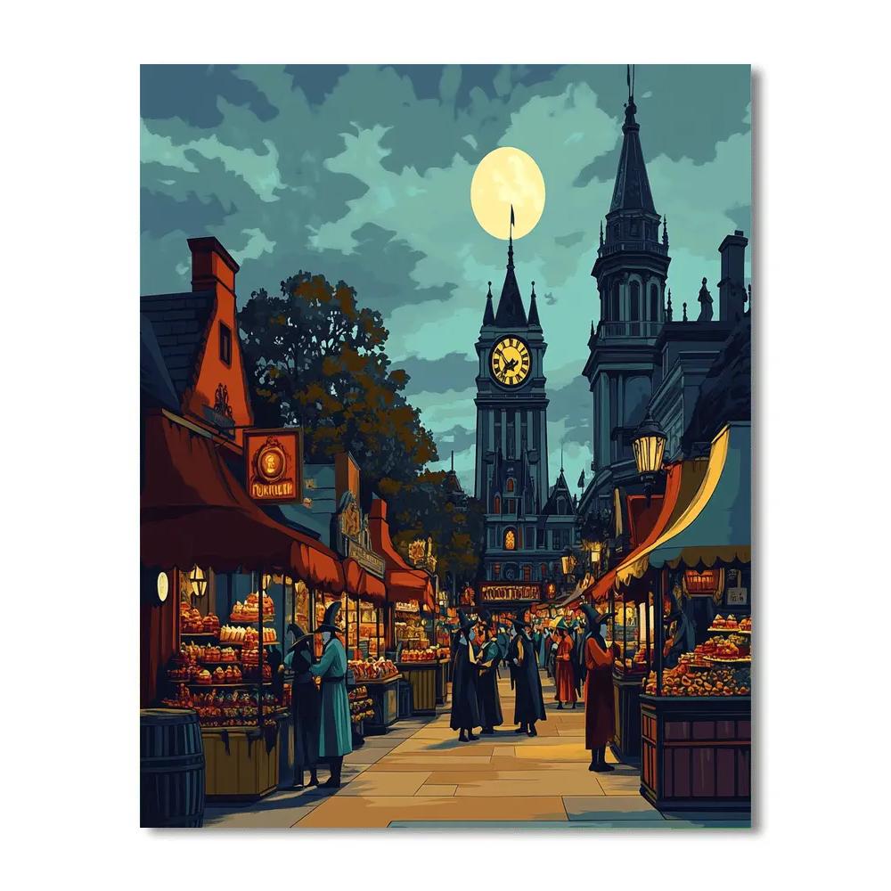Clocktower Phantom Street Market Painting by numbers kit