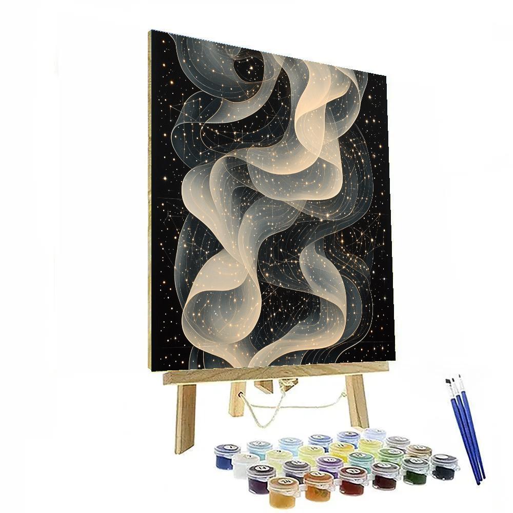 M.C. Escher Inspired Tessellated Nebula Paint by numbers art