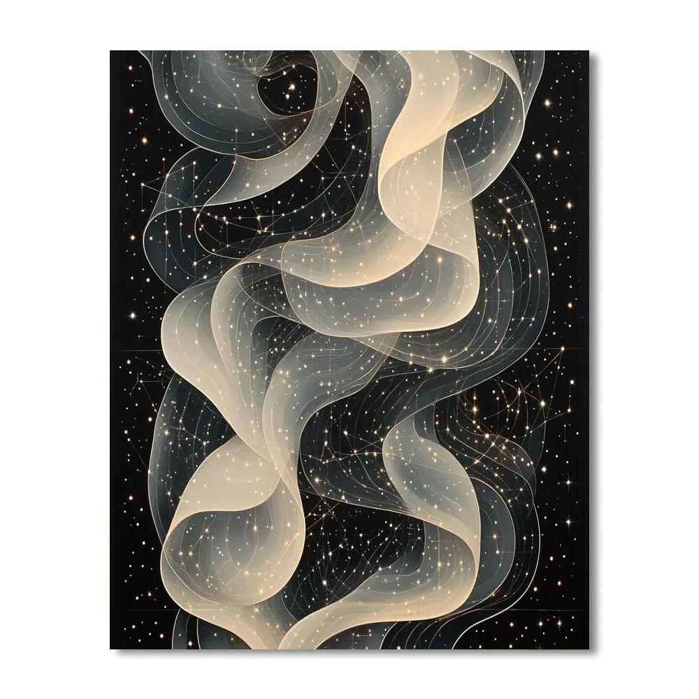 M.C. Escher Inspired Tessellated Nebula Paint by numbers art