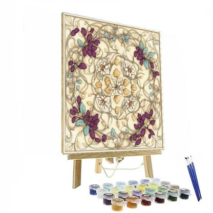 Alphonse Mucha Inspired Harmony Of The Seasons Ornament paint by numbers