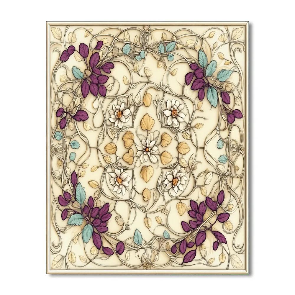 Alphonse Mucha Inspired Harmony Of The Seasons Ornament paint by numbers