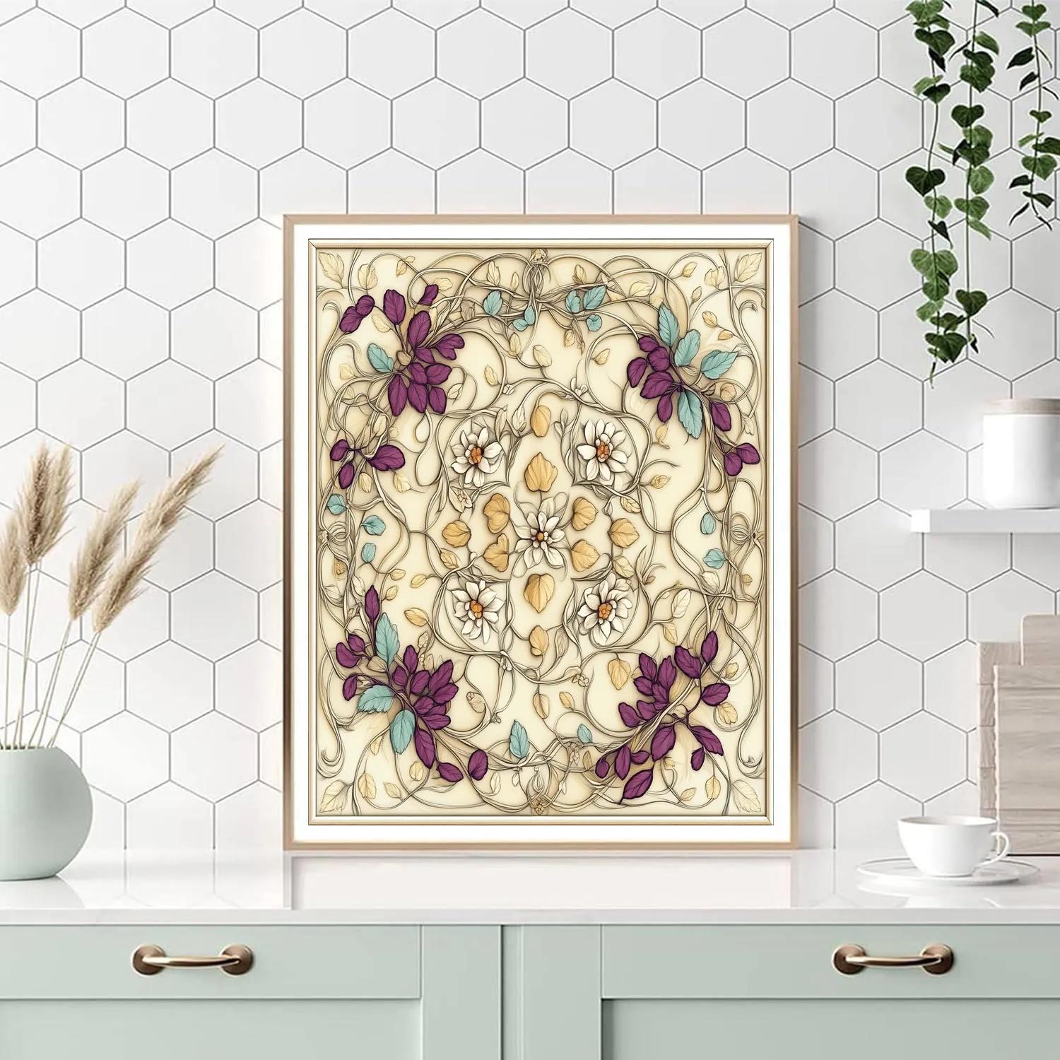 Alphonse Mucha Inspired Harmony Of The Seasons Ornament paint by numbers