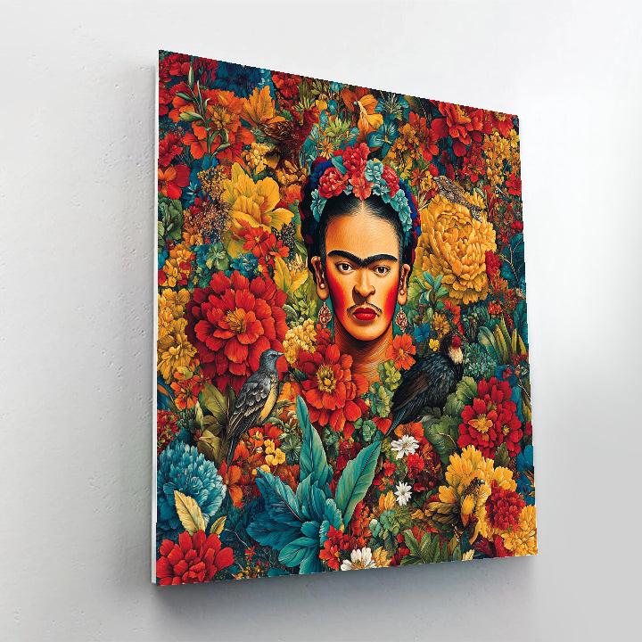 Frida Kahlo Inspired Mythological Garden Portrait Number painting