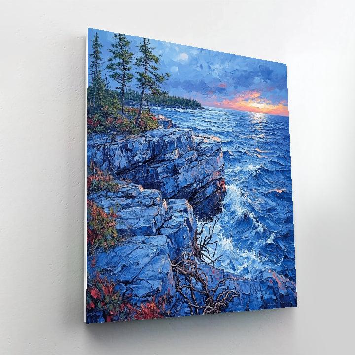 Arthur Lismer Inspired Georgian Bay Shoreline Paint by numbers art