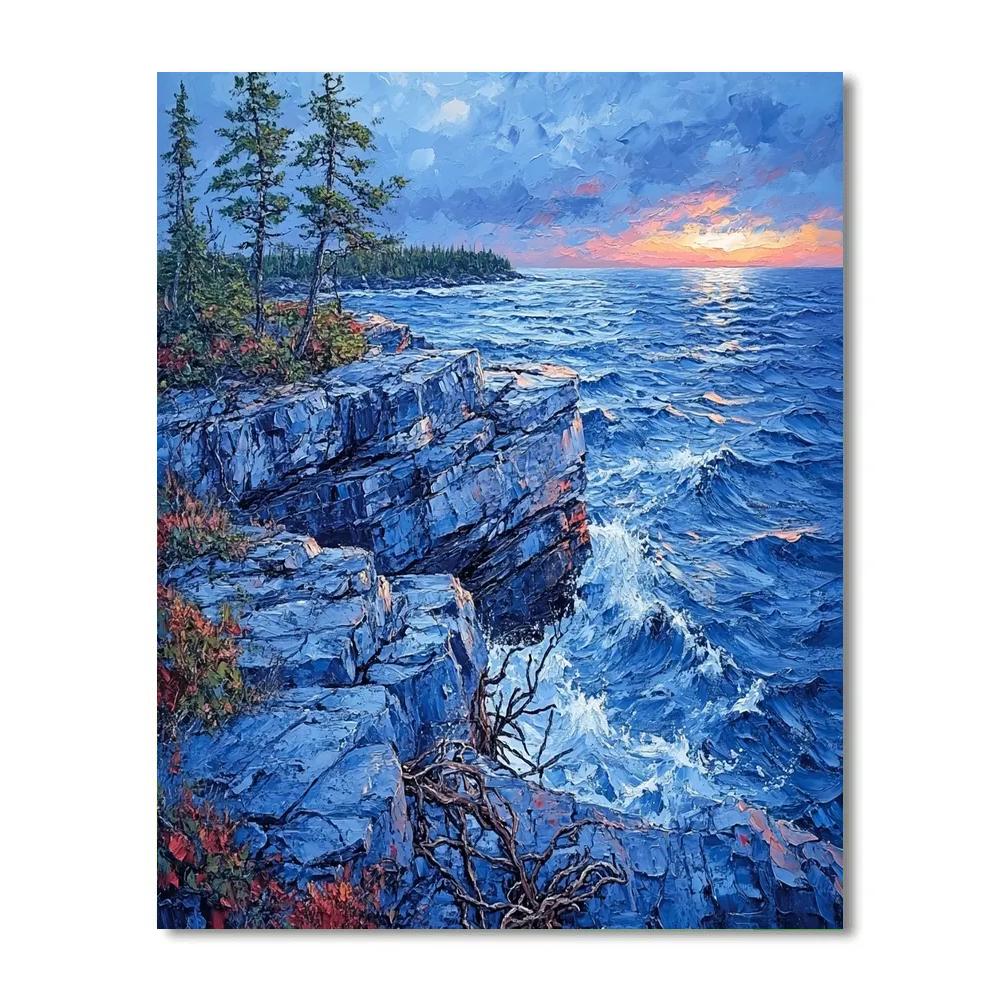 Arthur Lismer Inspired Georgian Bay Shoreline Paint by numbers art