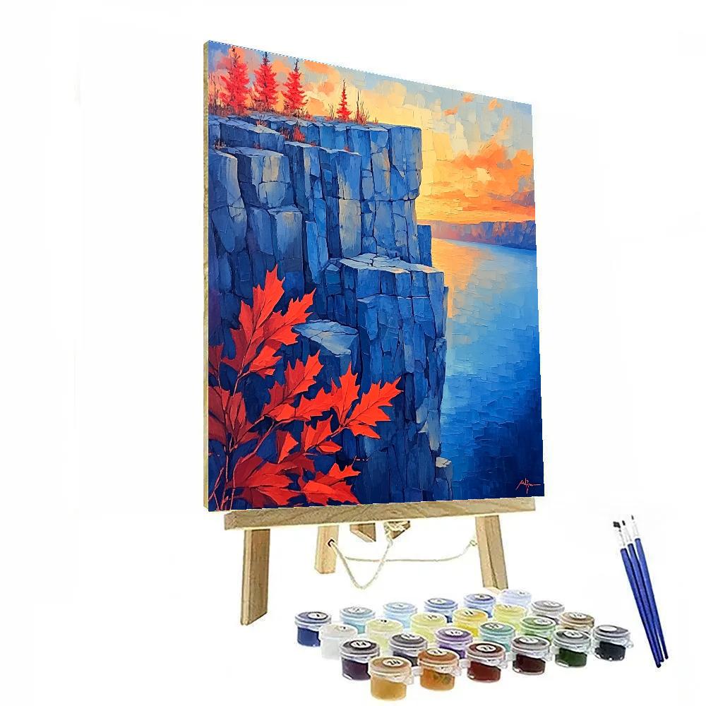 A.Y. Jackson Inspired Vibrant Rocky Escarpment Paint by numbers kits