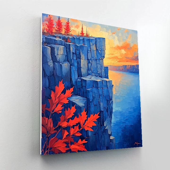 A.Y. Jackson Inspired Vibrant Rocky Escarpment Paint by numbers kits