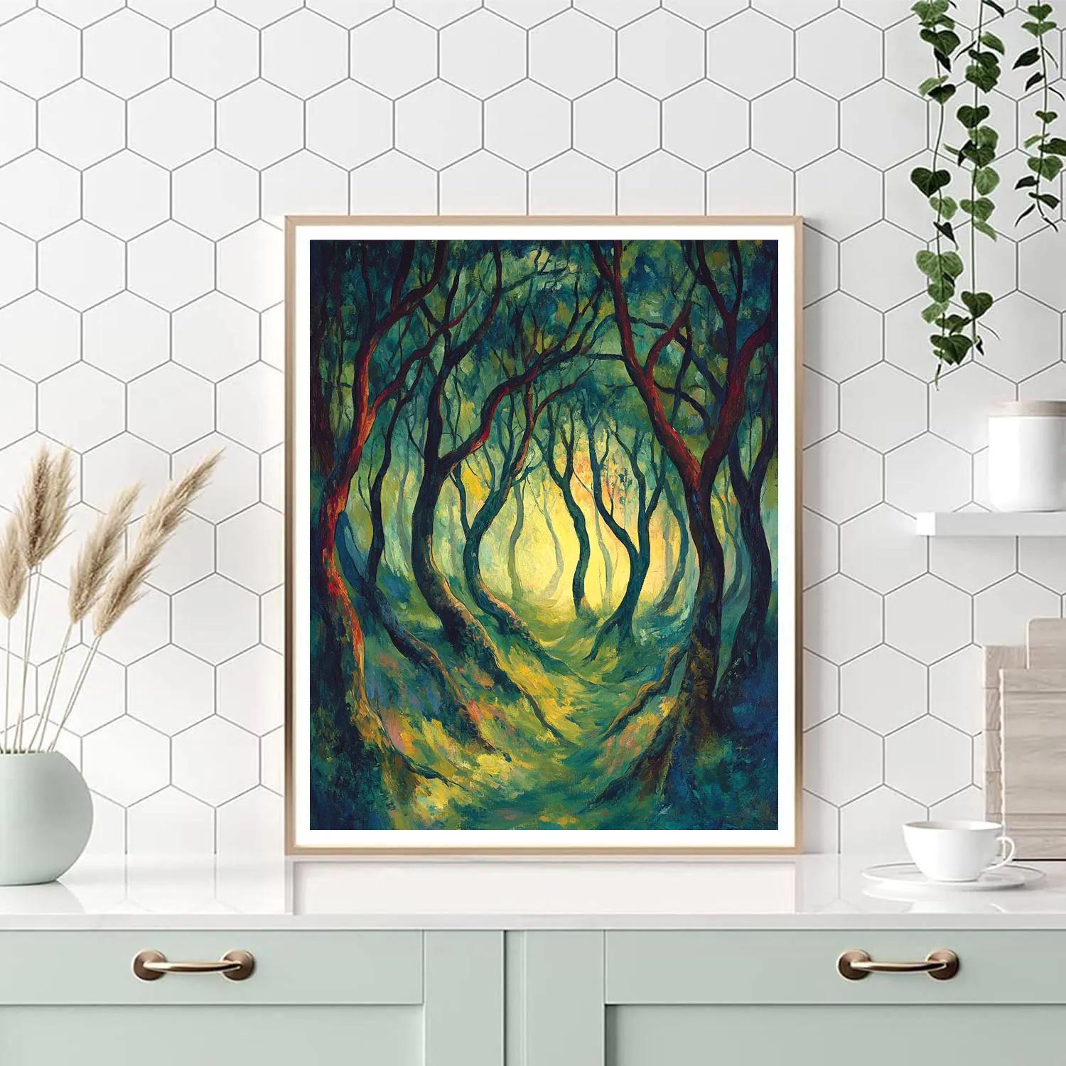 Edvard Munch Inspired Forest Of Tremors Paint by numbers kits