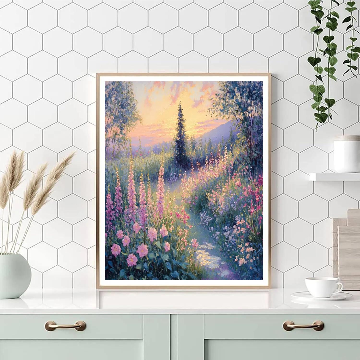 Monet Inspired Sunrise Garden DIY paint by numbers
