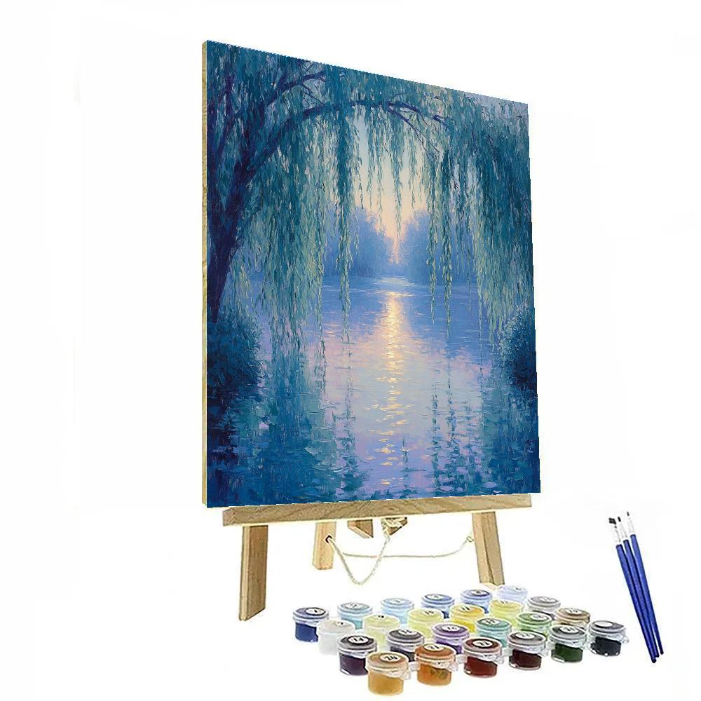 Claude Monet Inspired Evening Willow Reflection painting number kit