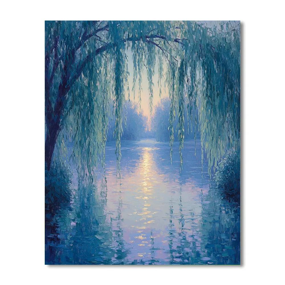 Claude Monet Inspired Evening Willow Reflection painting number kit