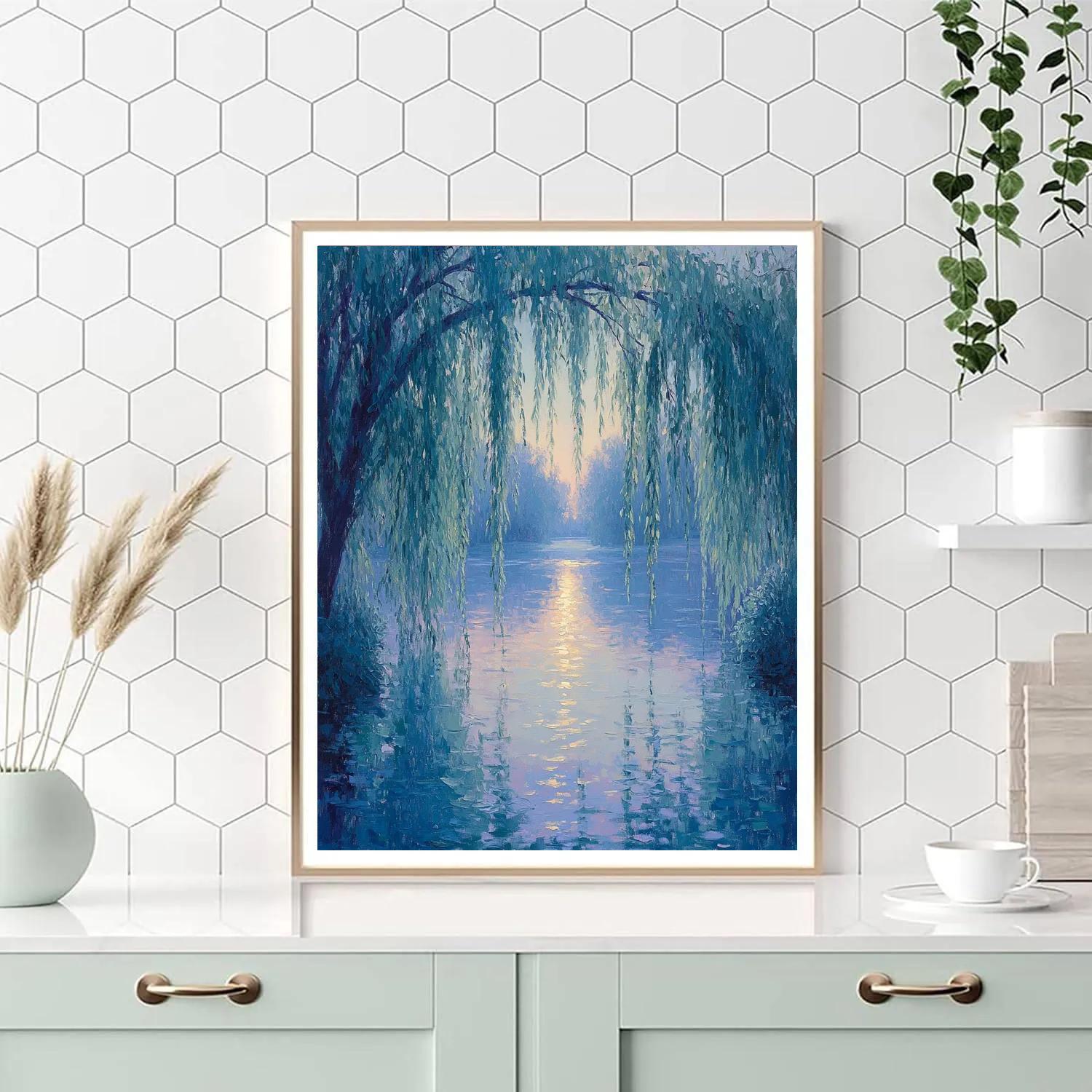 Claude Monet Inspired Evening Willow Reflection painting number kit