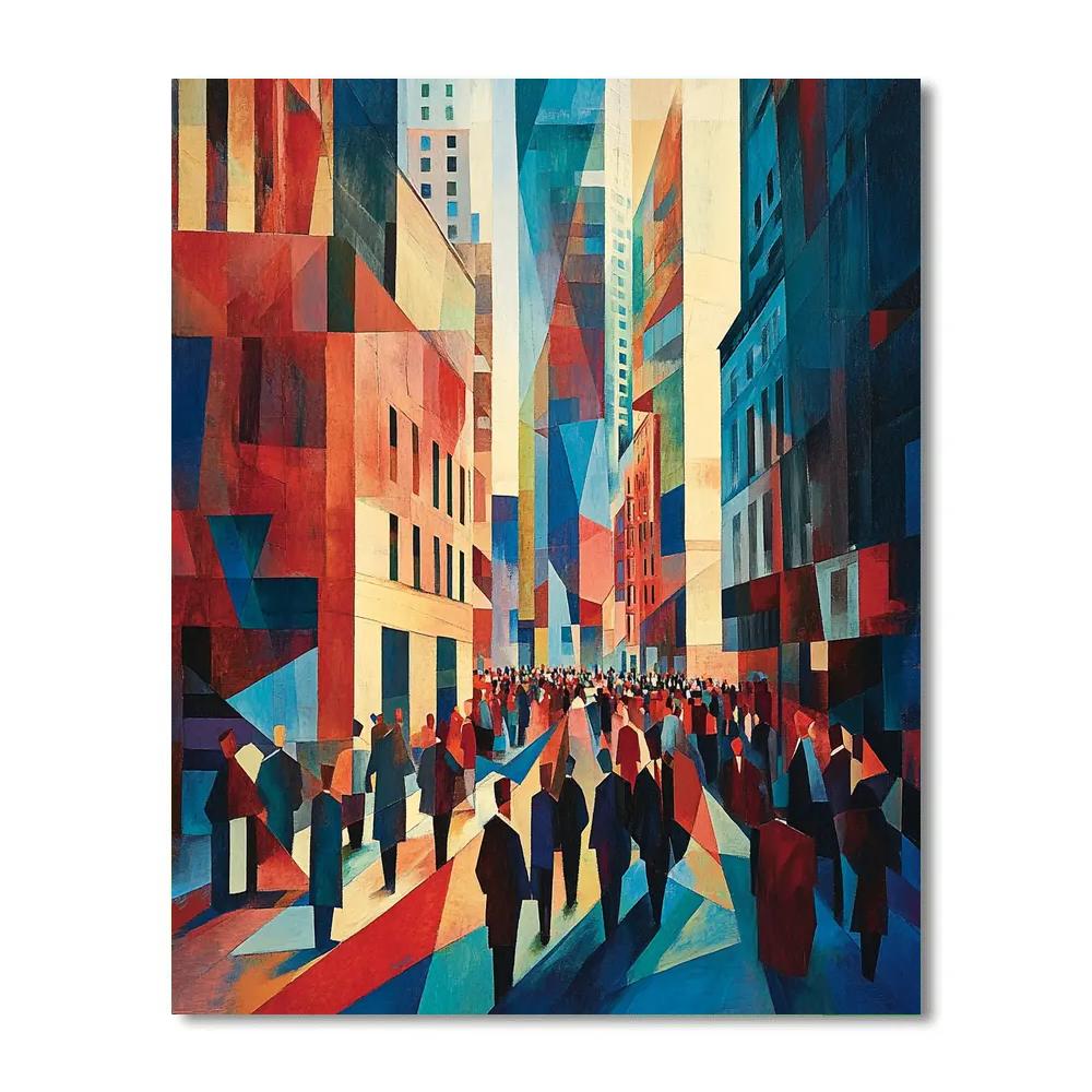 Picasso Inspired Cubist Street Scene painting number kit