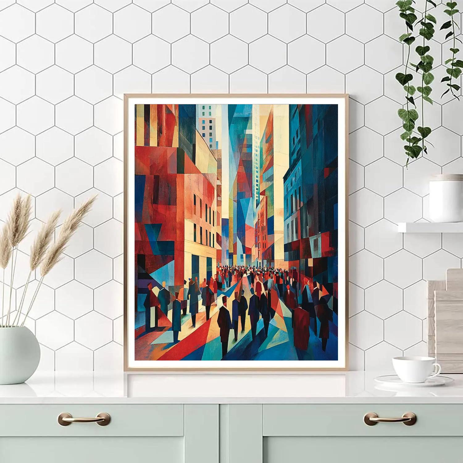 Picasso Inspired Cubist Street Scene painting number kit