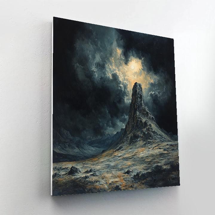 Francisco Goya Inspired Moonlit Crag With Brooding Skies Painting by numbers kit