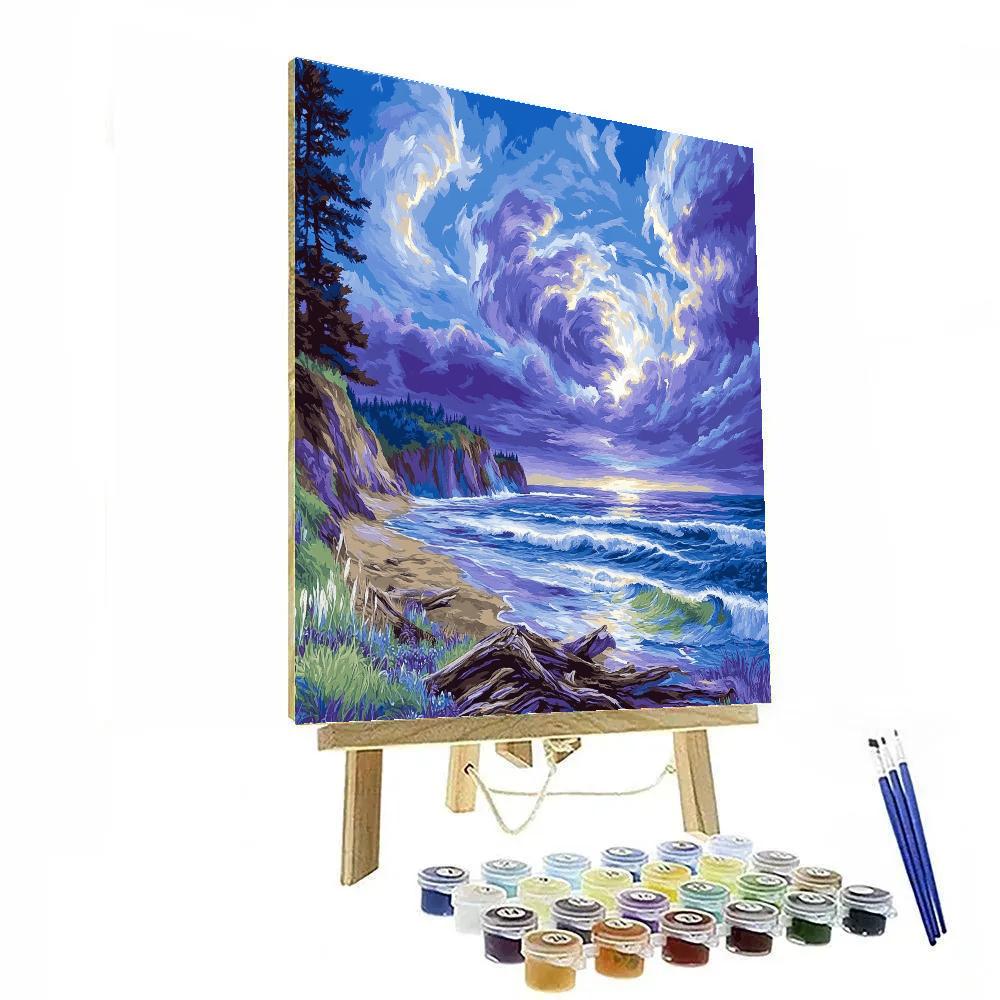 Emily Carr Inspired Serene Coastal Vistas paint by numbers