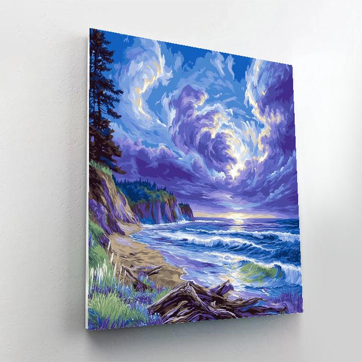 Emily Carr Inspired Serene Coastal Vistas paint by numbers