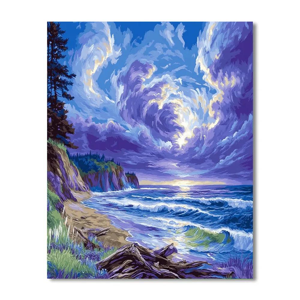 Emily Carr Inspired Serene Coastal Vistas paint by numbers