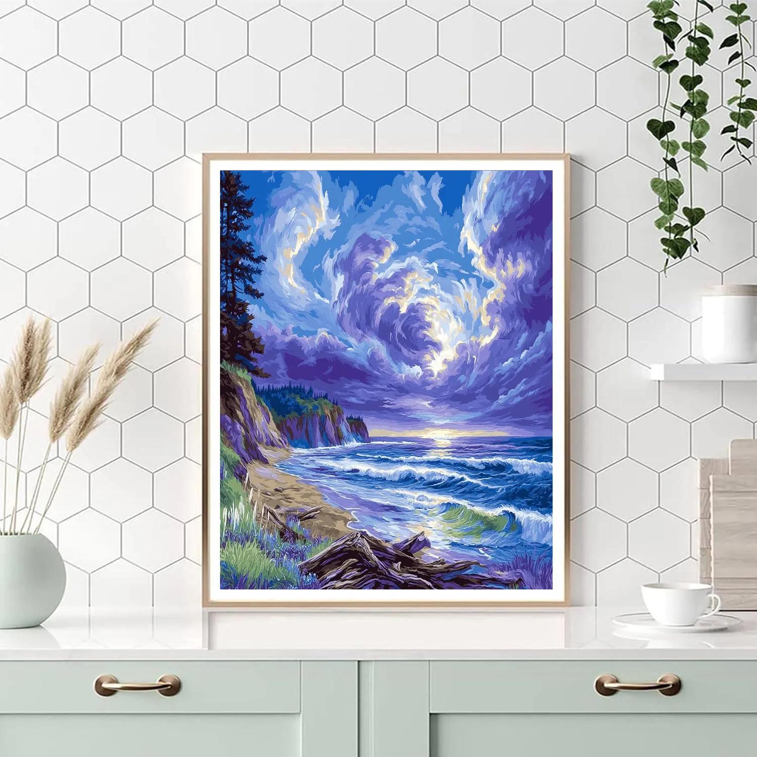 Emily Carr Inspired Serene Coastal Vistas paint by numbers