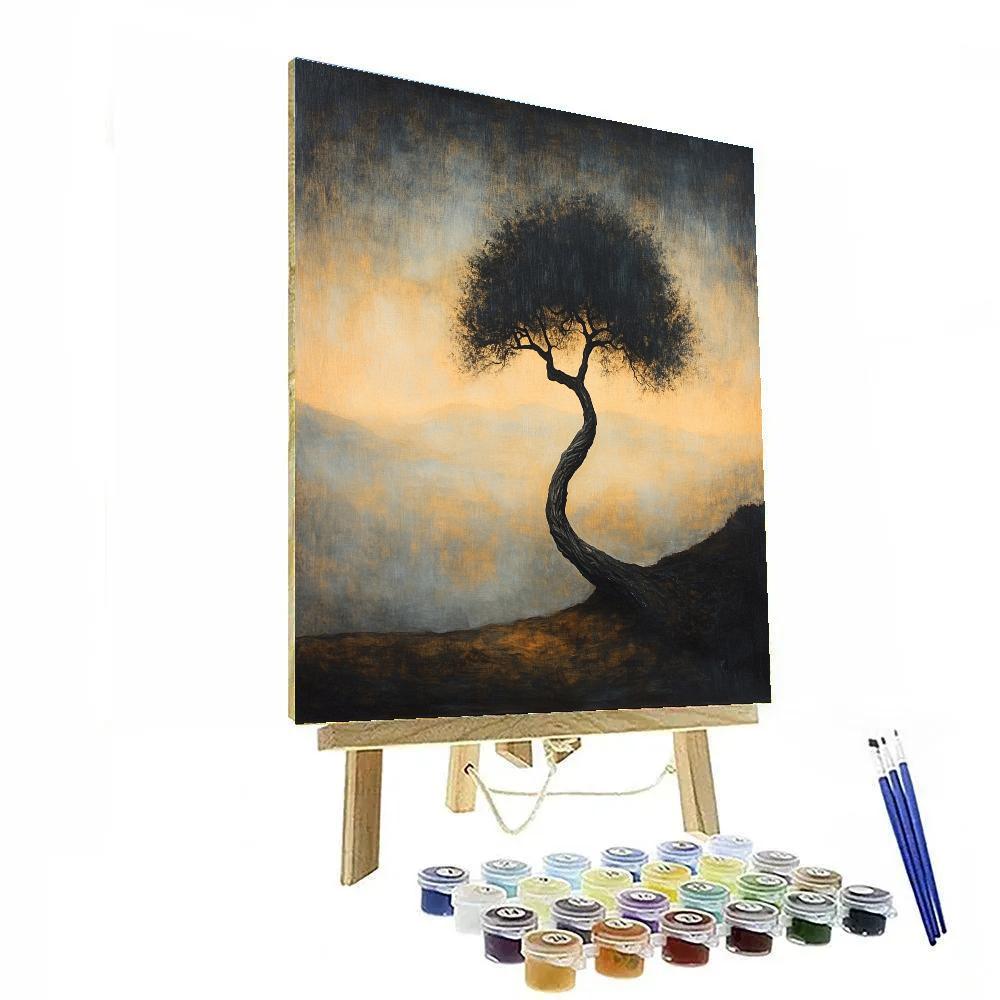 Francisco Goya Inspired Withered Tree Amid Dusk Mist Paint by numbers art