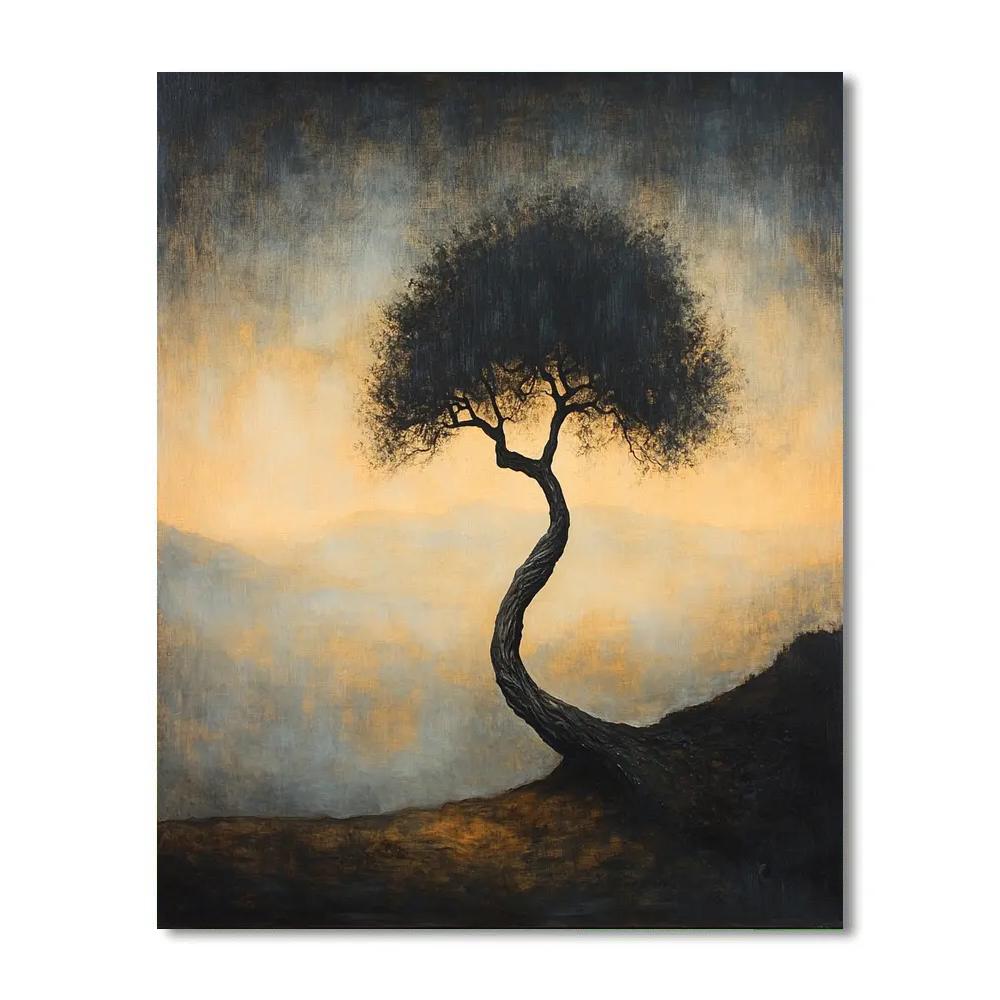 Francisco Goya Inspired Withered Tree Amid Dusk Mist Paint by numbers art