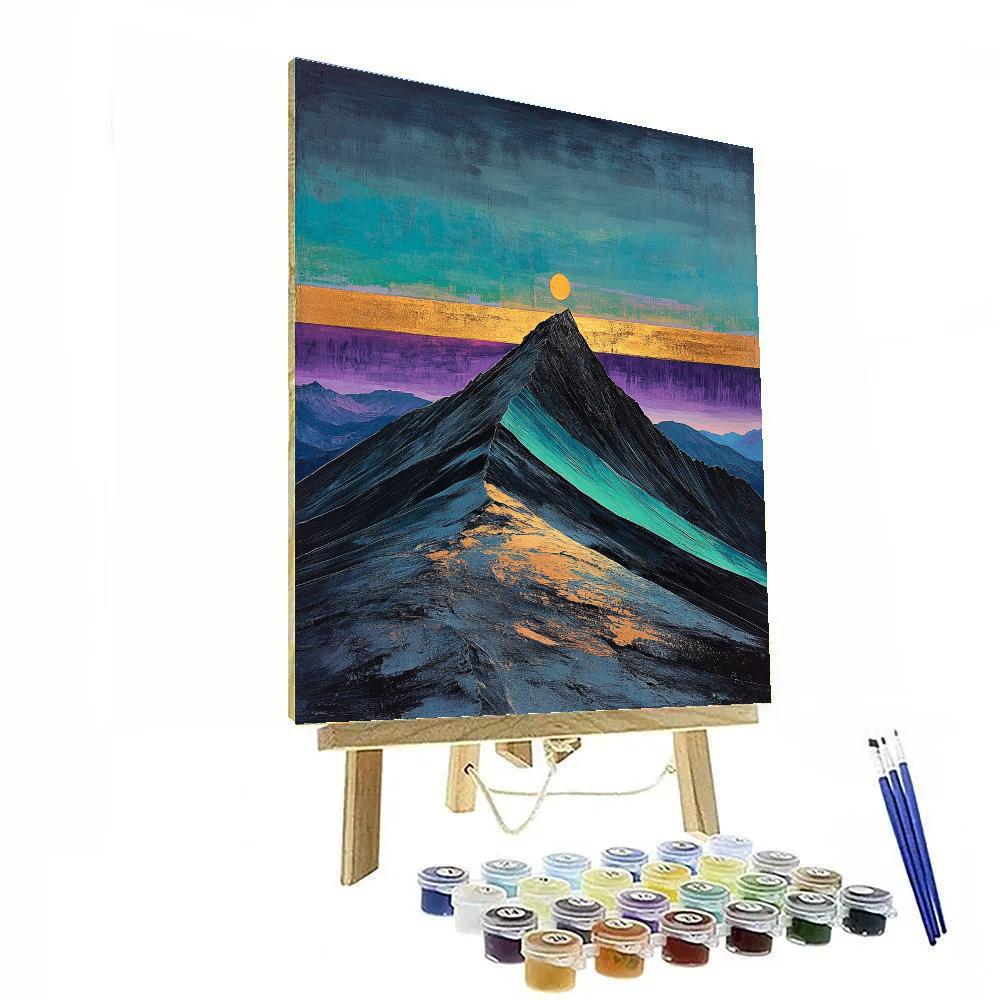 Frederick Varley Inspired Brooding Mountain Under Radiant Horizon painting number kit