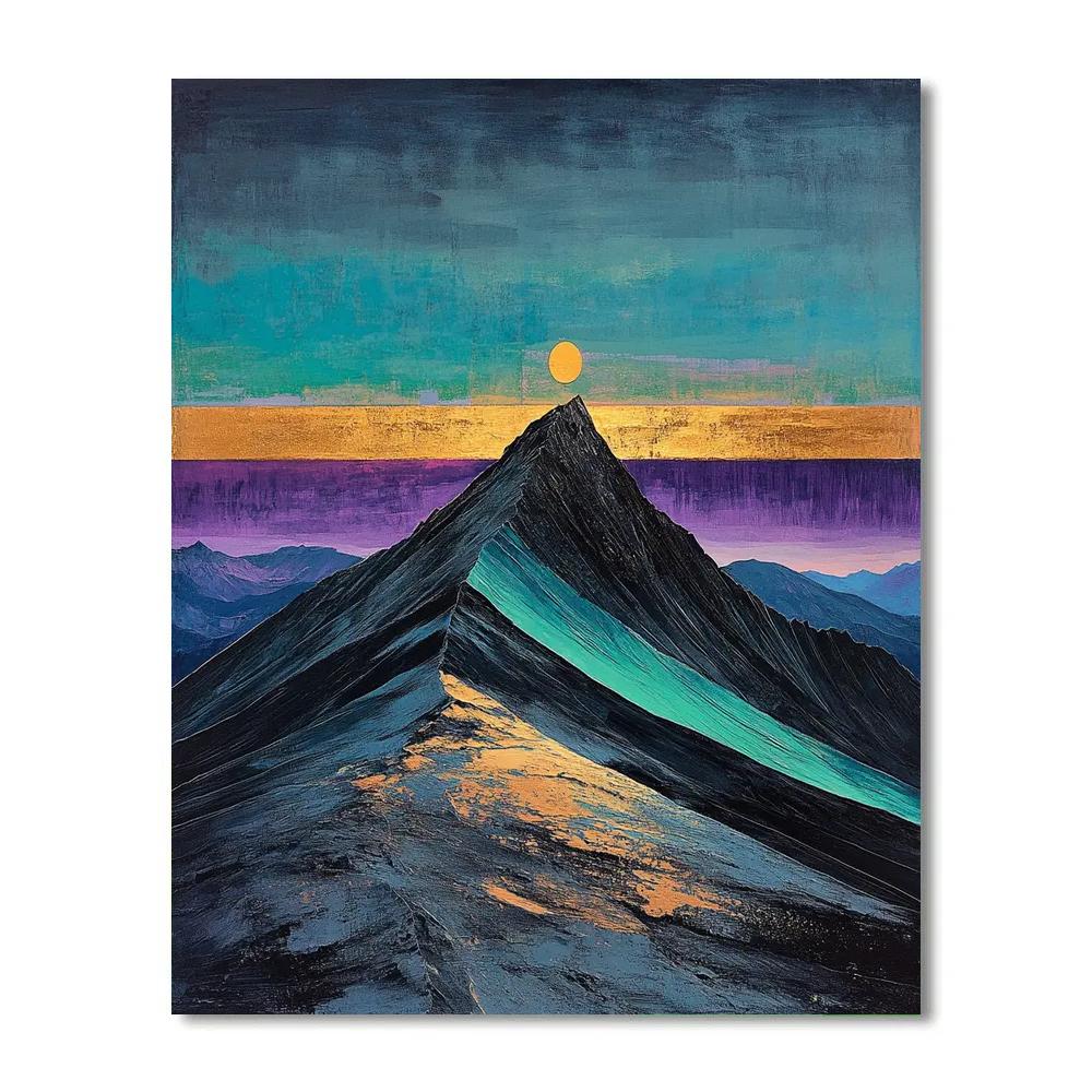 Frederick Varley Inspired Brooding Mountain Under Radiant Horizon painting number kit