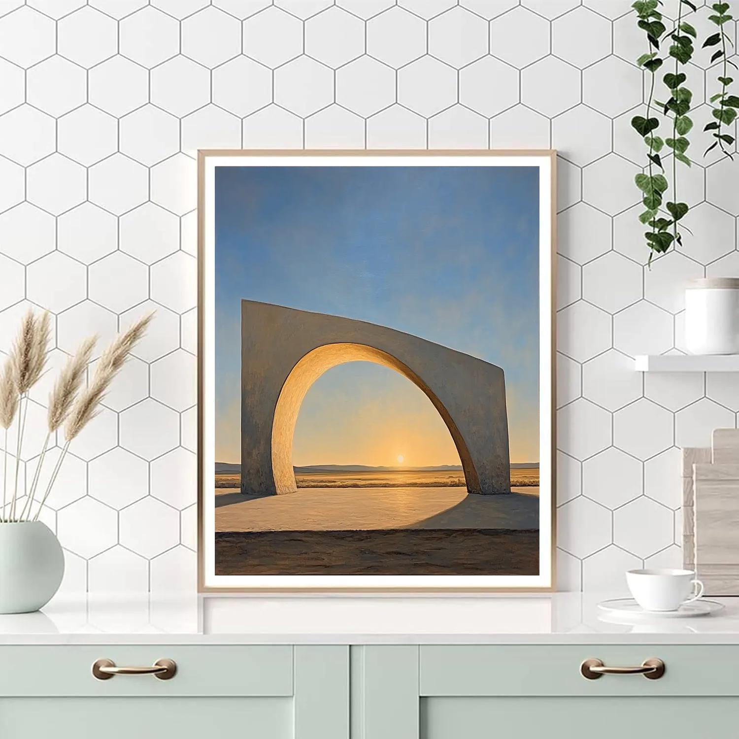 Georgia OKeeffe Inspired Desert Bone Silhouette Against Sky Paint by numbers kits
