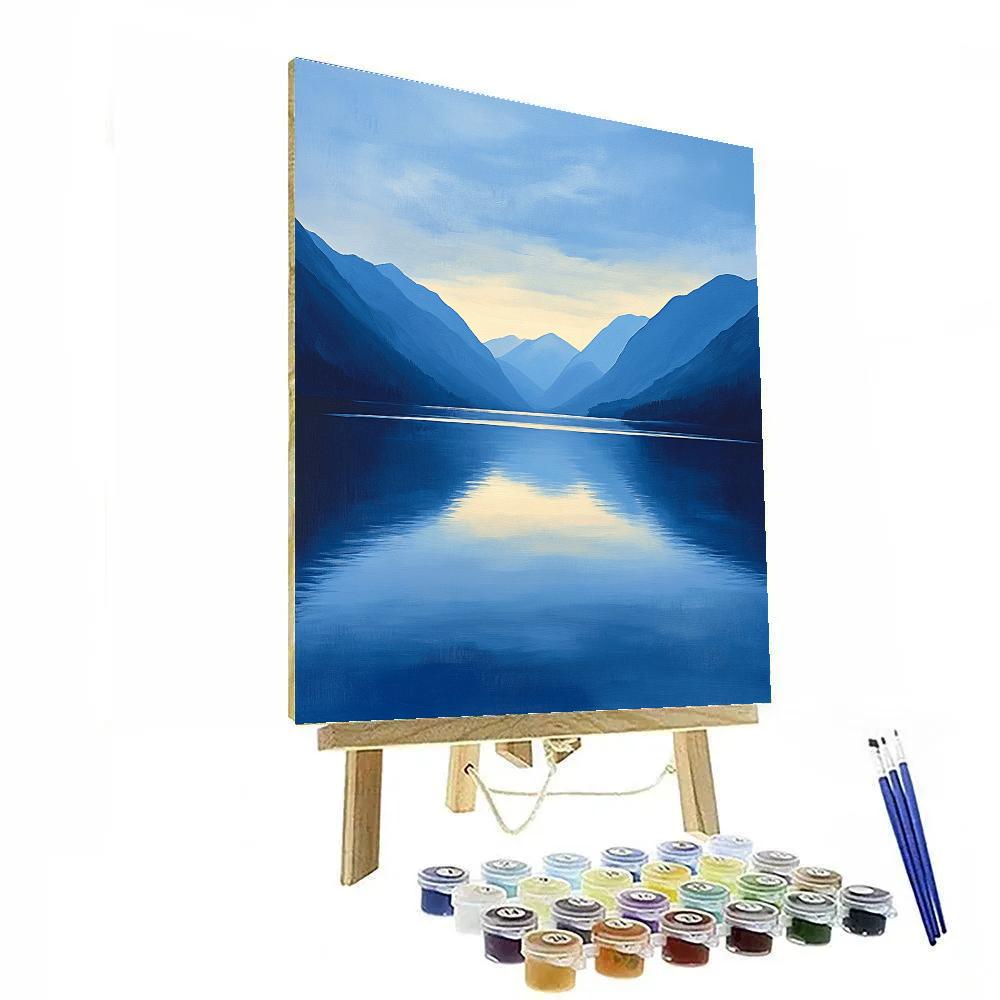 Lawren Harris Inspired Northern Lake Of Quiet Light paint by numbers