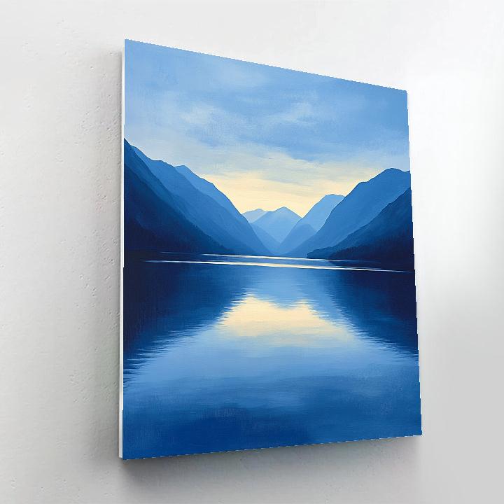 Lawren Harris Inspired Northern Lake Of Quiet Light paint by numbers